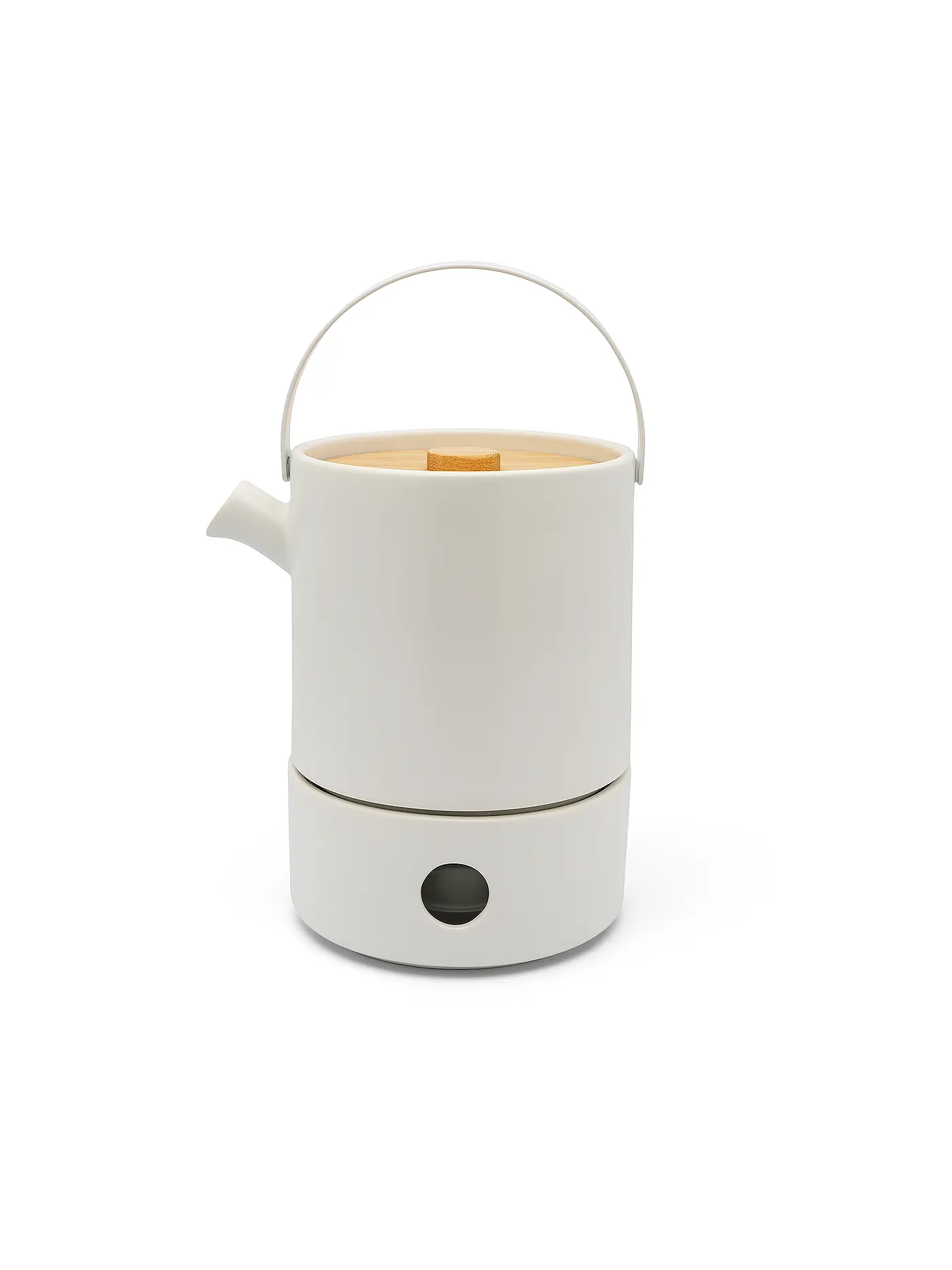 BREDEMEIJER | Tee Set UMEA 1,2l Lehmgrau/Bamg. | weiss